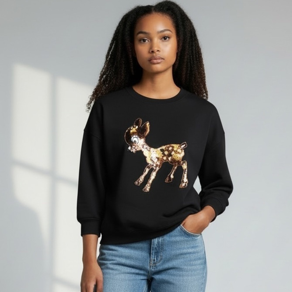 Disney Bambi Black Sweatshirt Small
